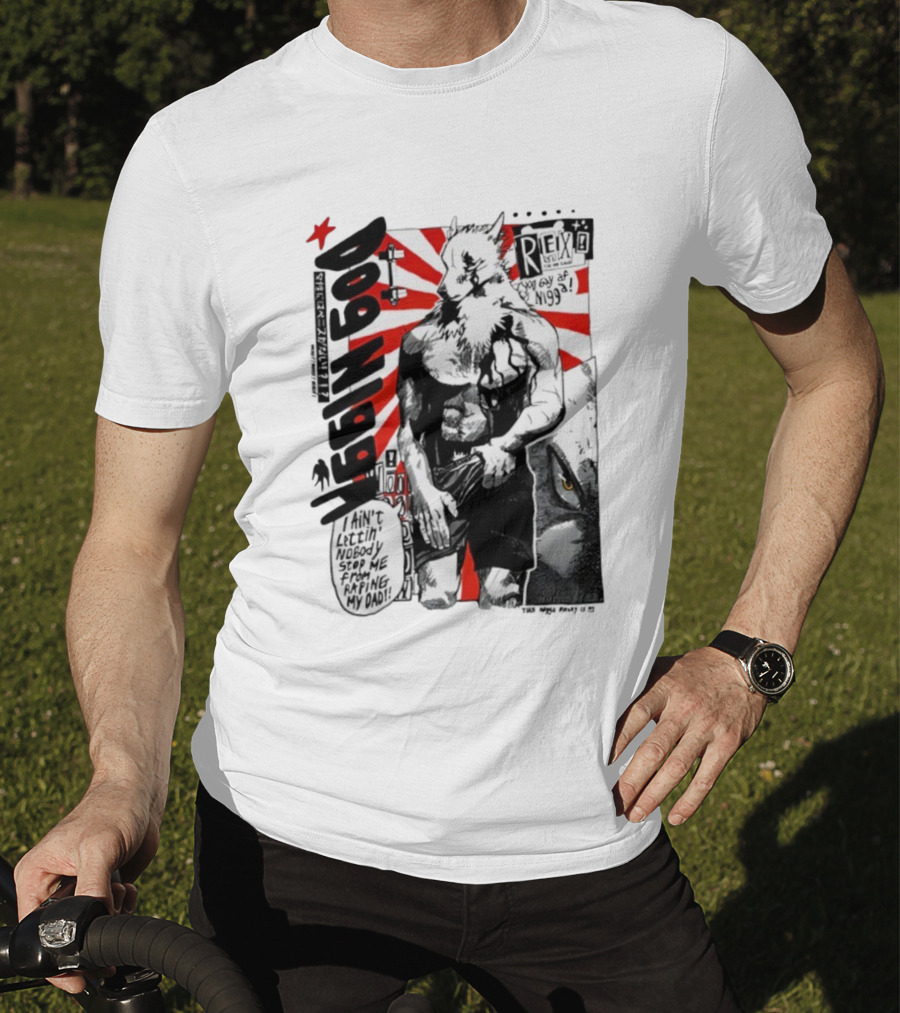 Dog Ningen Food Rex Manga Comic Style T-Shirt