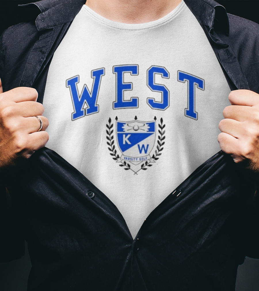 Kenmore West Varsity Golf KW Shield Crest T-Shirt