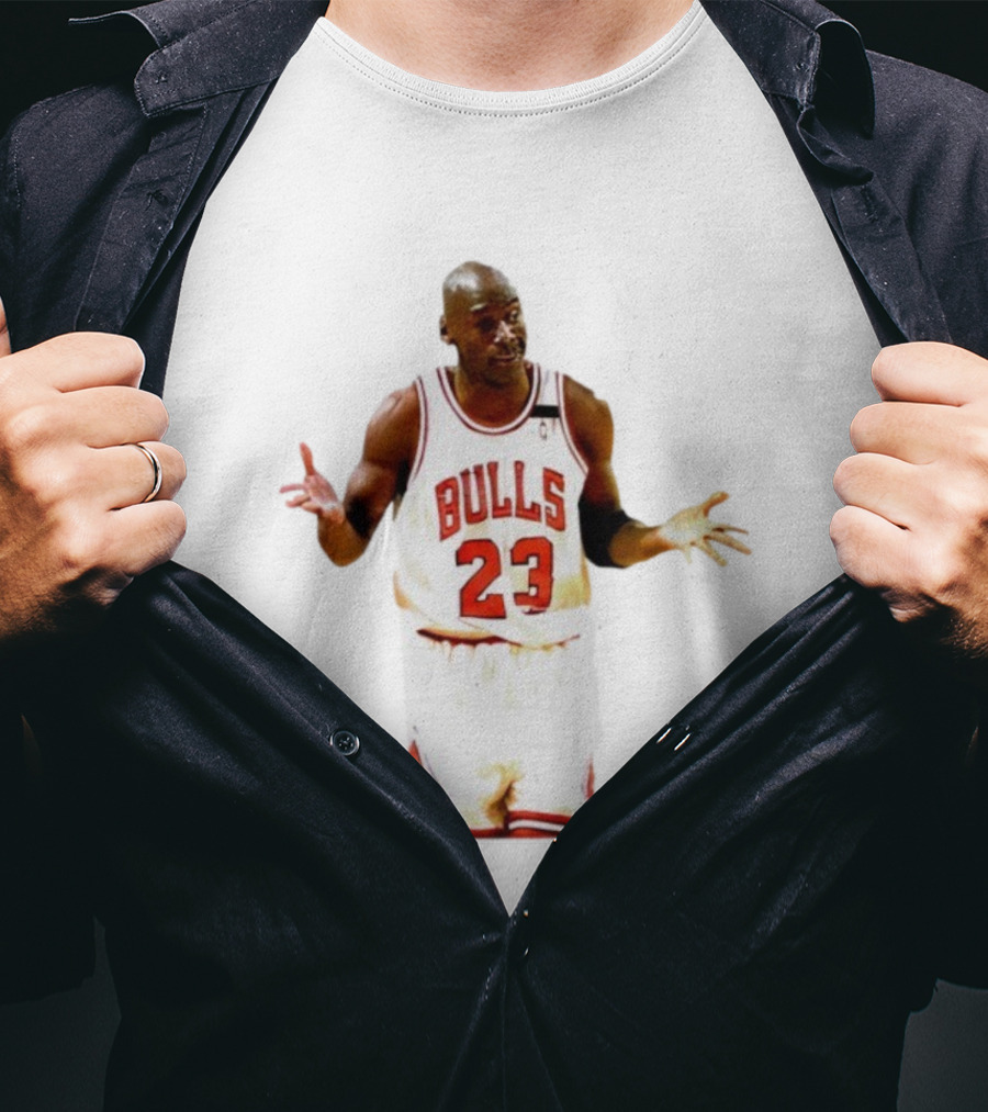 Michael Jordan Bulls Number 23 Iconic Shrug Moment T-Shirt