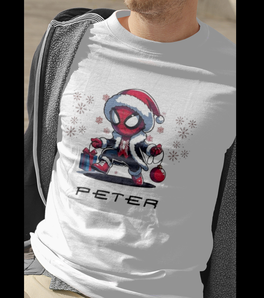 Spider Hero Christmas Santa Hat Ornament Gift Box T-Shirt