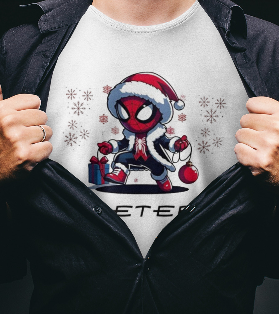 Spider Hero Christmas Santa Hat Ornament Gift Box T-Shirt