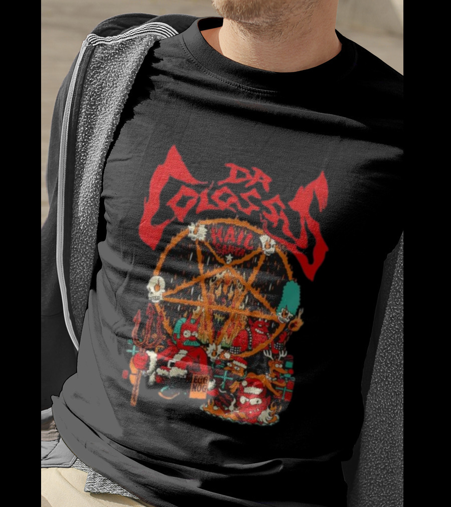 Dr. Colossus Hail Santa Egg Nog Sixty-Six And Six Festive Chaos T-Shirt