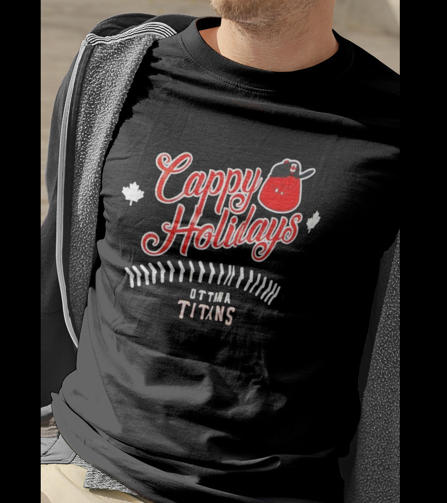 Cappy Holidays Ottawa Titans Baseballleaf T-Shirt