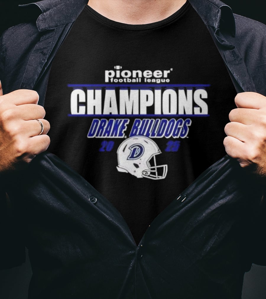 Drake Bulldogs 2025 PFL Champions Pioneer Football League T-Shirt