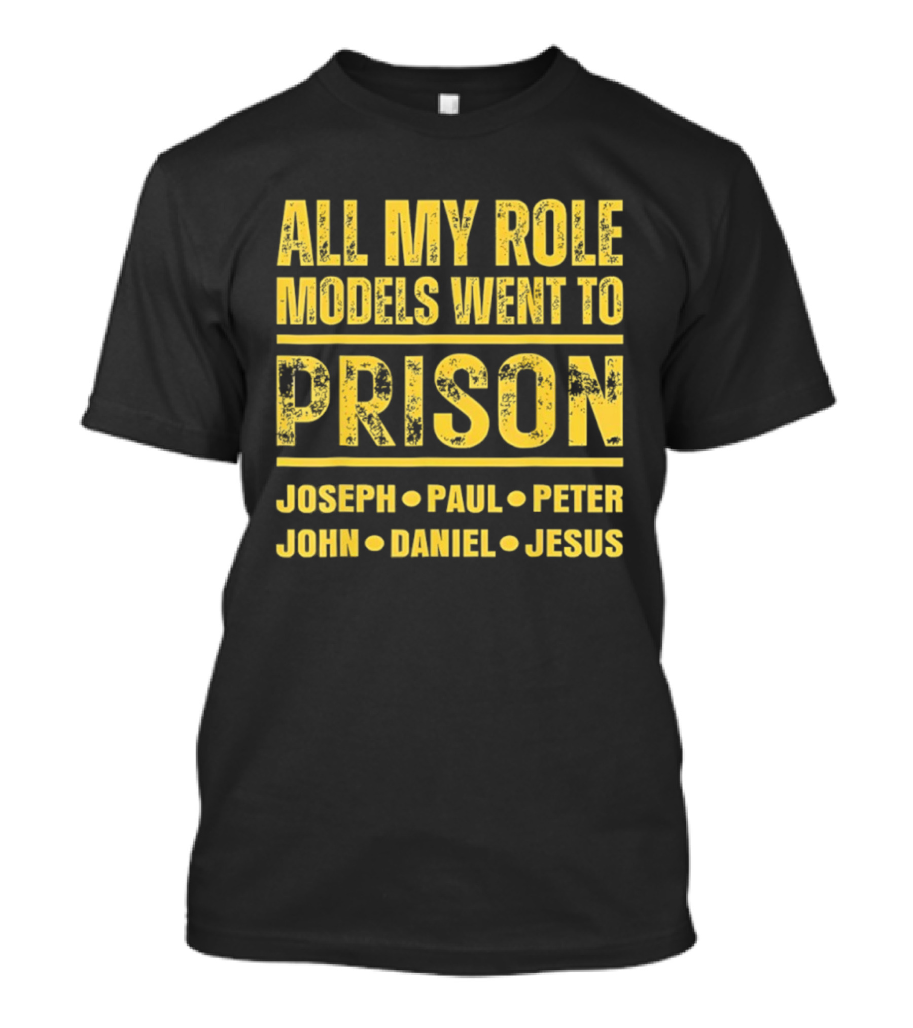 All My Role Models Went To Prison Joseph Paul Peter John Daniel Jesus Retro T-Shirt
