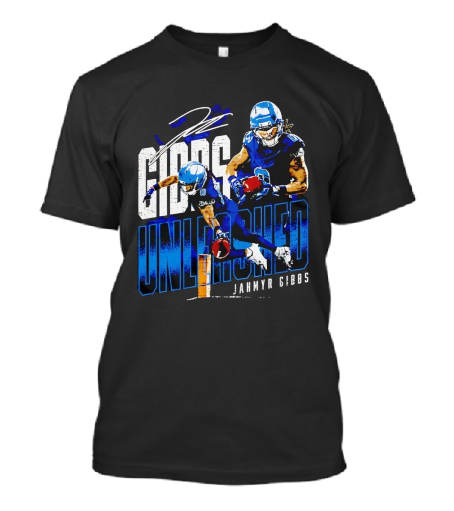 Jahmyr Gibbs Detroit Lions Unleashed Signature Athletics T-Shirt