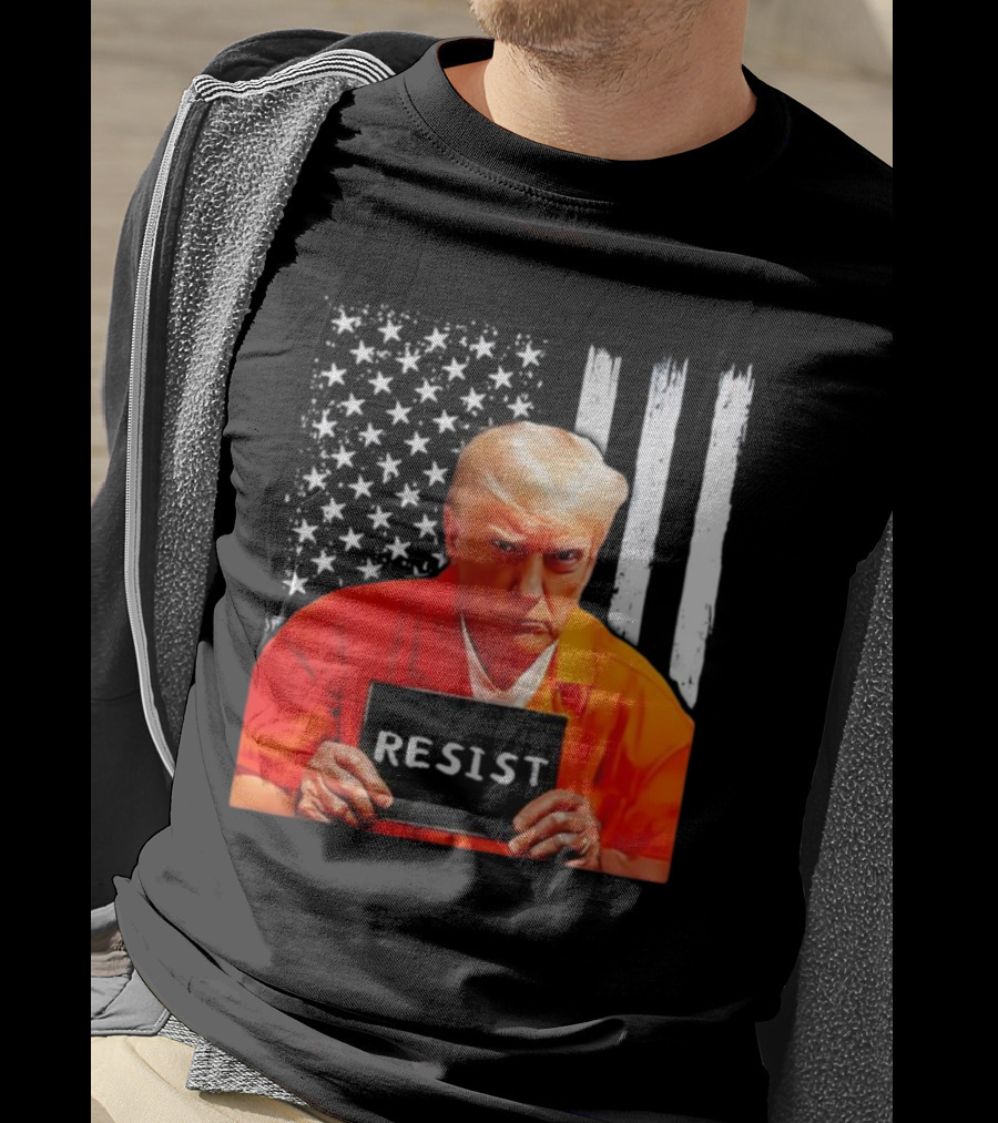 Resist Orange Prison Uniform Public Figure Shot T-Shirt