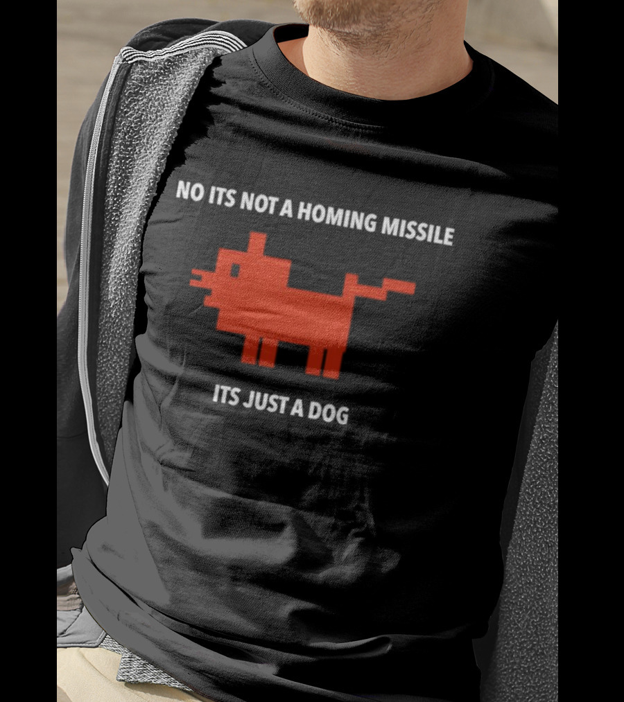 No Its Not A Homing Missile Its Just A Dog Pixel Art T-Shirt
