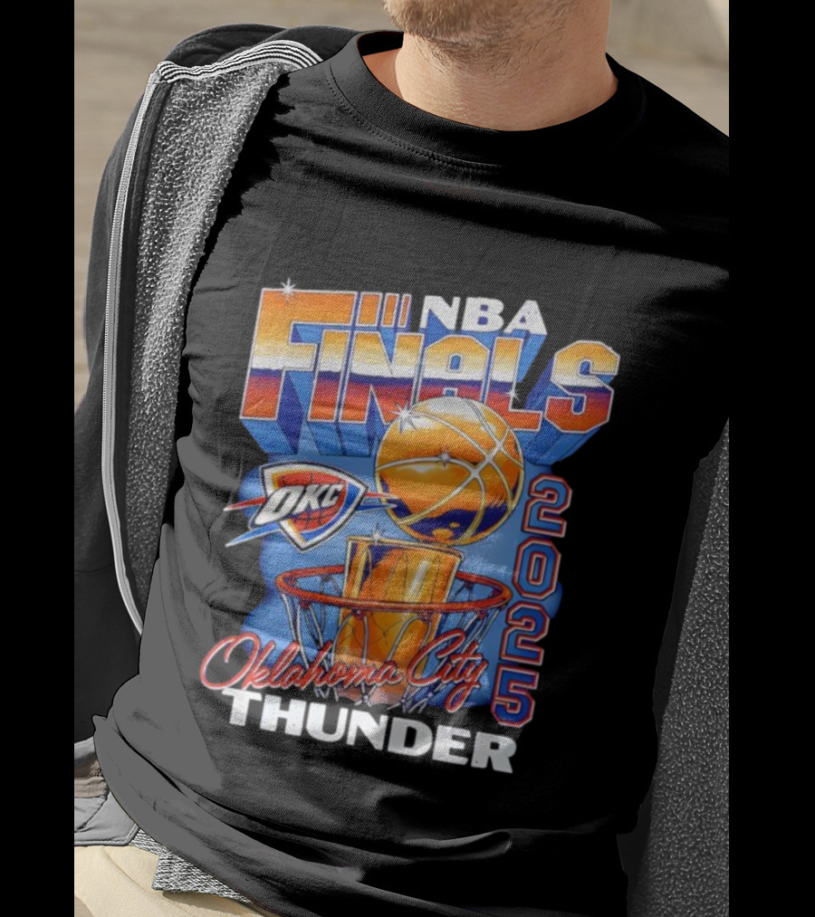 Oklahoma City Thunder NBA Finals OKC 2025 Basketball Trophy T-Shirt