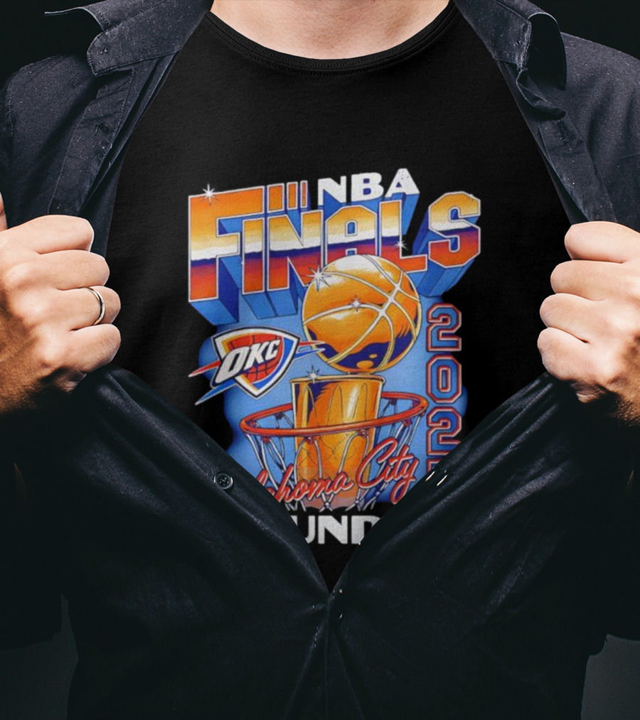 Oklahoma City Thunder NBA Finals OKC 2025 Basketball Trophy T-Shirt