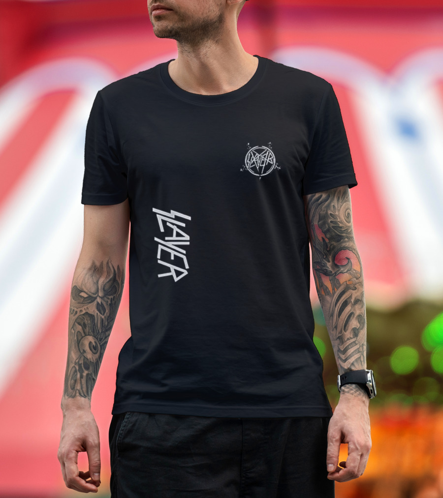 Slayer Angel Of Death Skull Pentagram T-Shirt