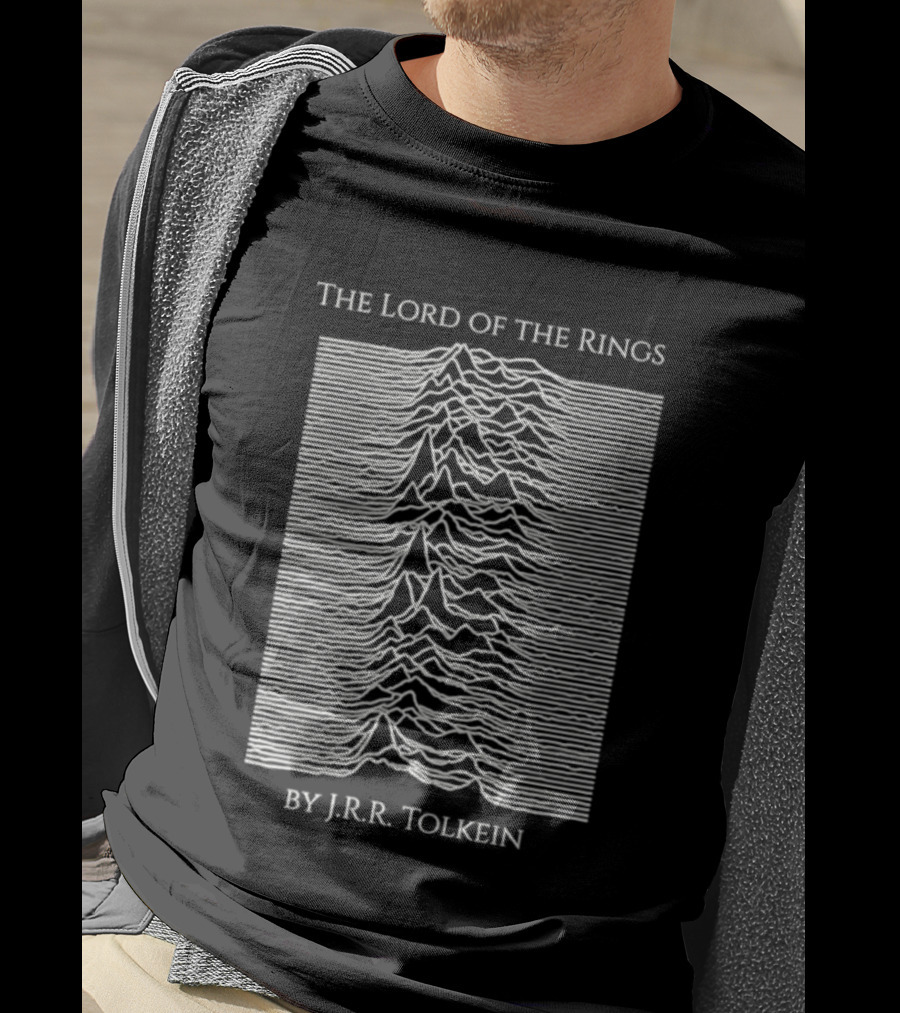 The Lord Of The Rings J.R.R. Tolkien Iconic Cover Design With Mountains T-Shirt