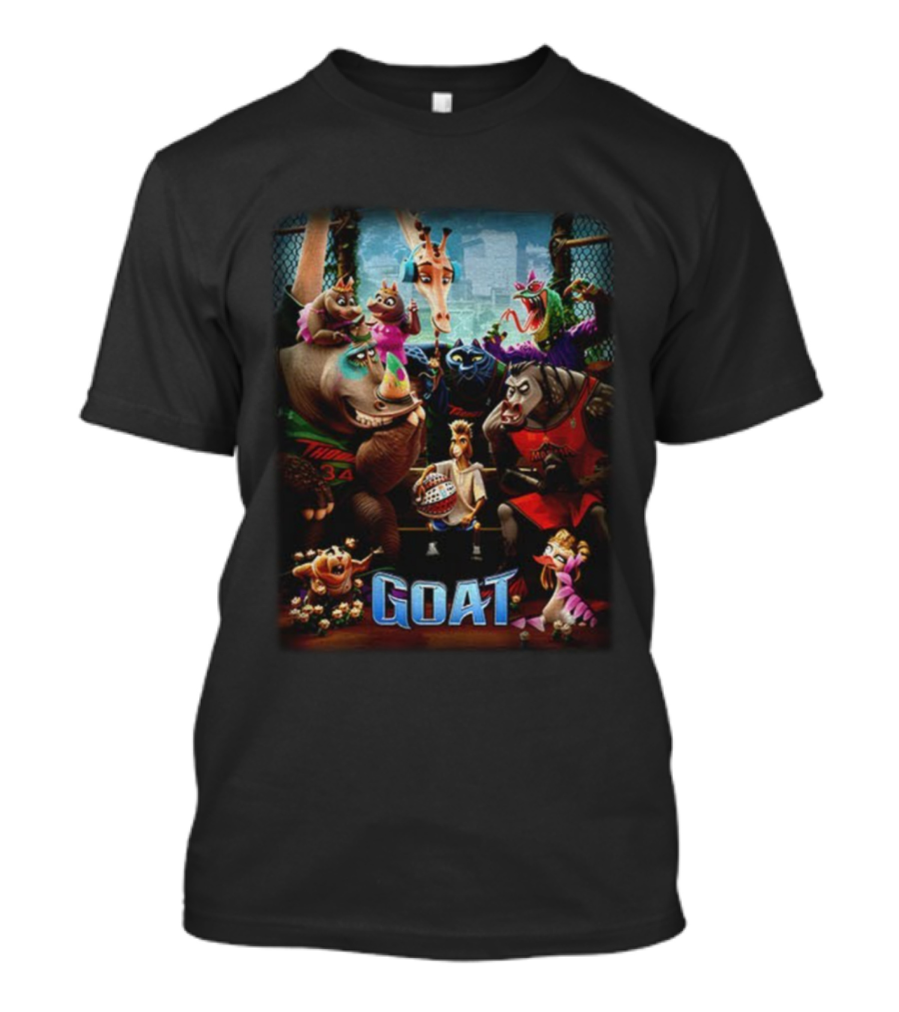 GOAT Greatest Of All Time Cartoon Animal Characters T-Shirt