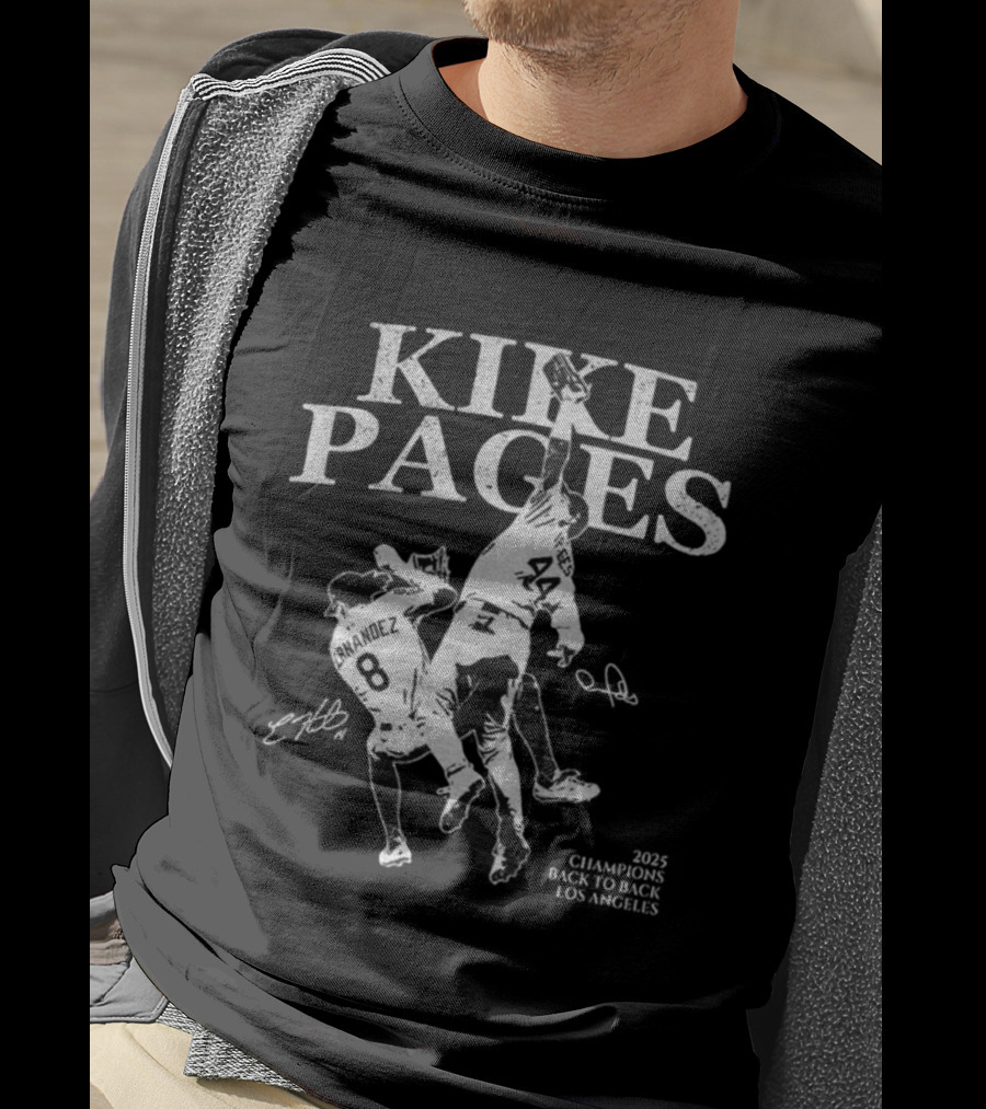 The Catch Kike Hernandez Pages Los Angeles Champs Baseball Signature T-Shirt