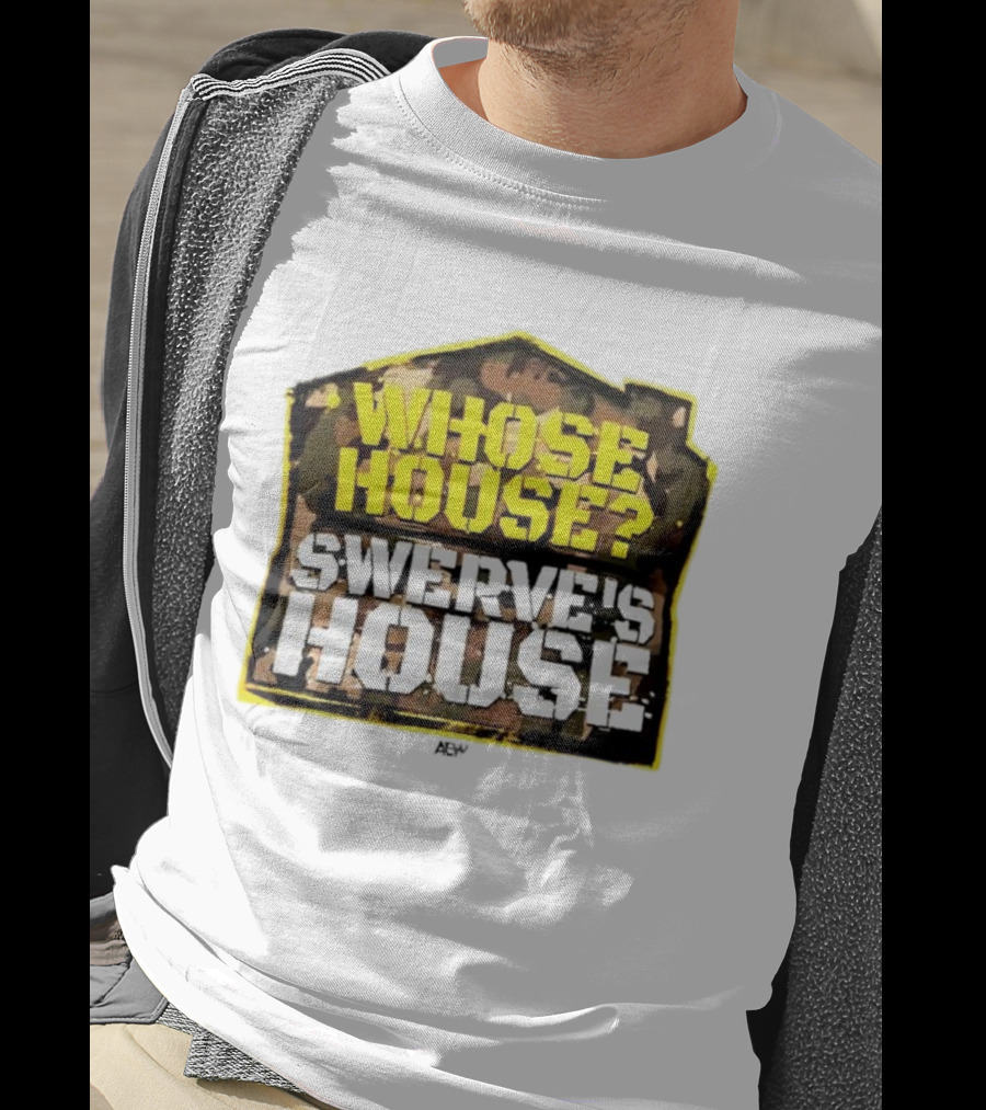 AEW Swerve Strickland Whose House Swerve's House Camo Style T-Shirt