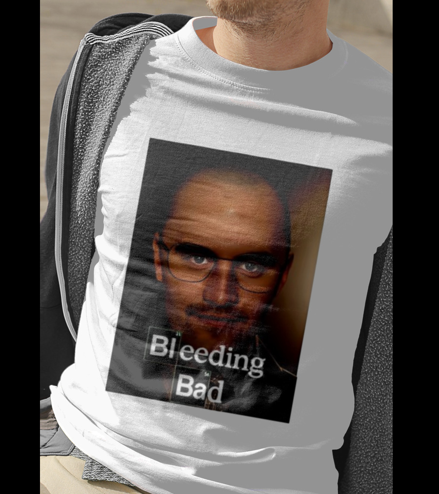 Bleeding Bad Bald Man With Glasses T-Shirt