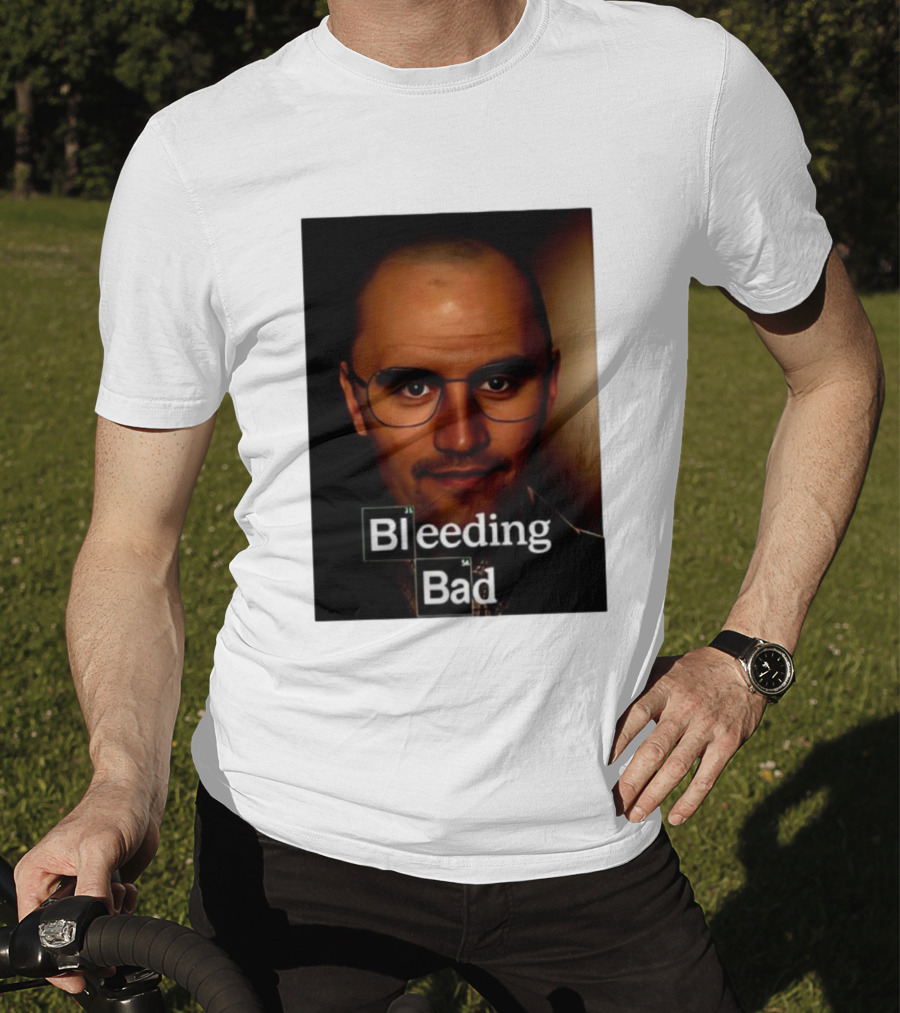 Bleeding Bad Bald Man With Glasses T-Shirt
