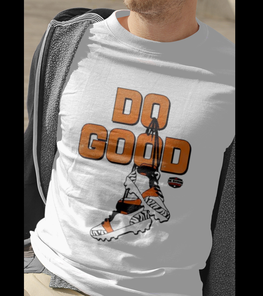 Do Good Football Cleats Cincinnati Orange Black Theme T-Shirt