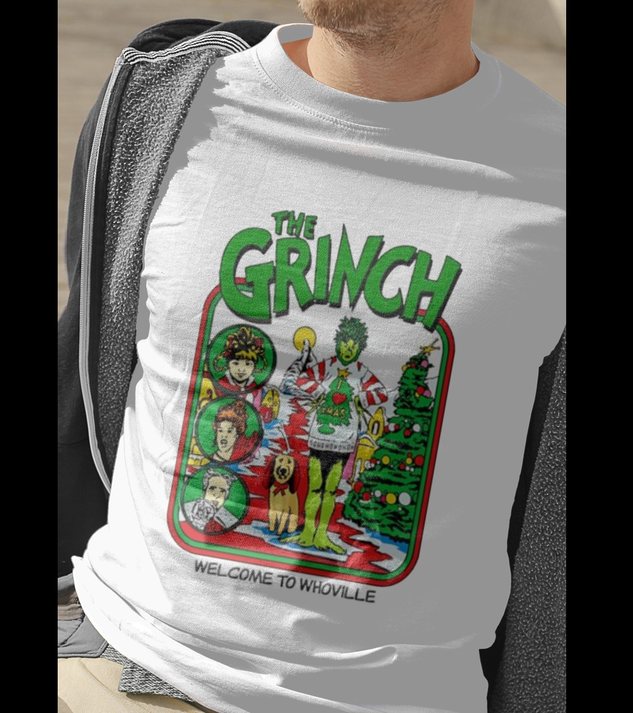 The Grinch I Love Xmas Ho Ho Ho Welcome To Whoville T-Shirt