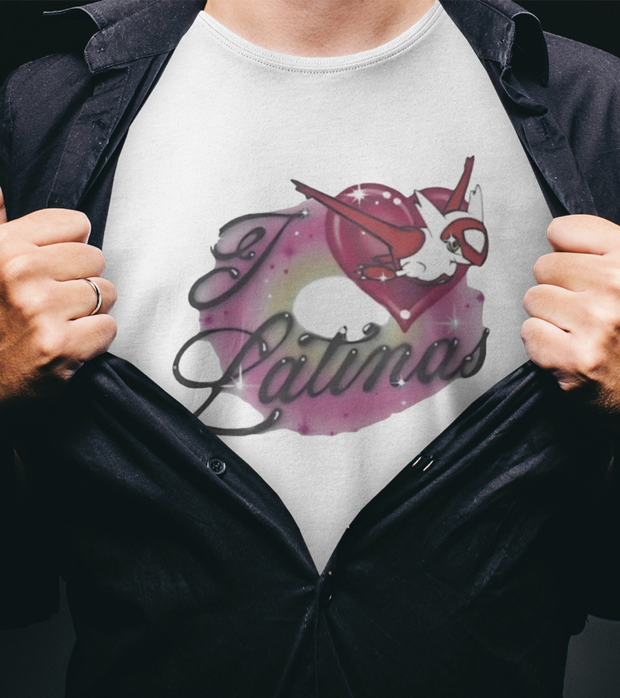 I Love Latinas Pokémon Latias Heart Design T-Shirt