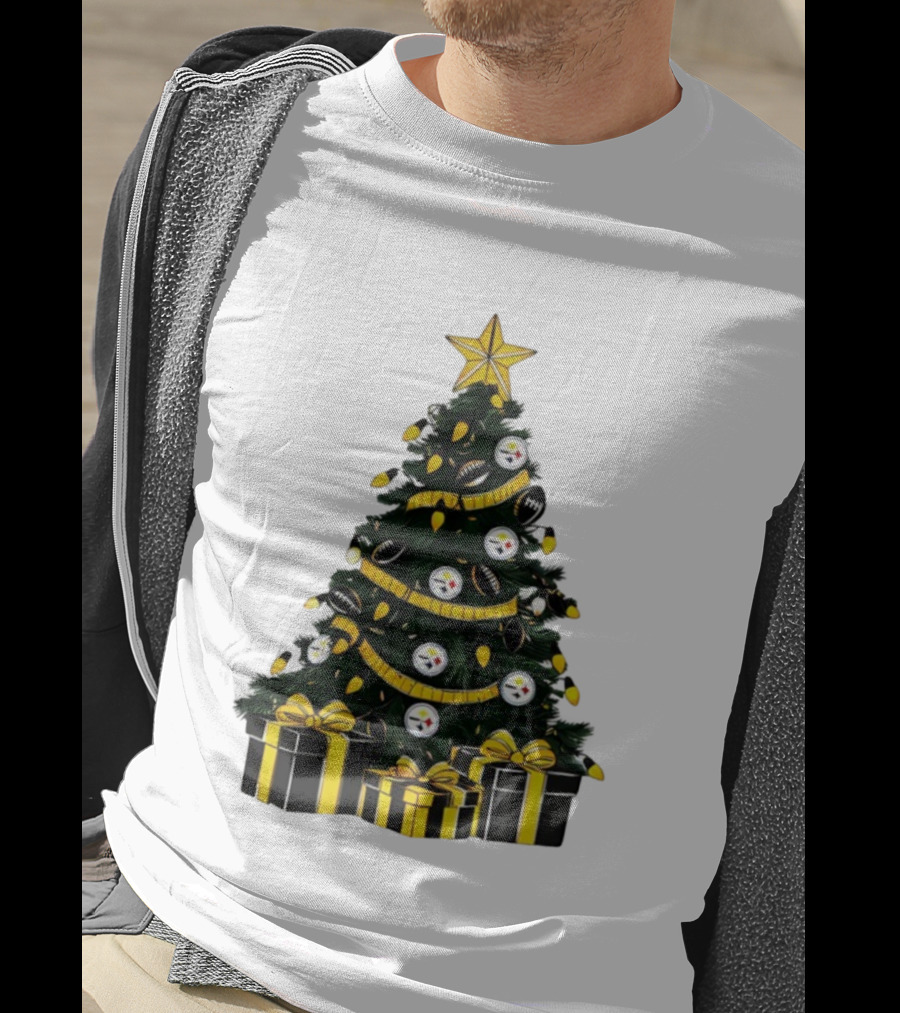 Pittsburgh Steelers Christmas Tree Holiday Decor NFL Football Gifts T-Shirt
