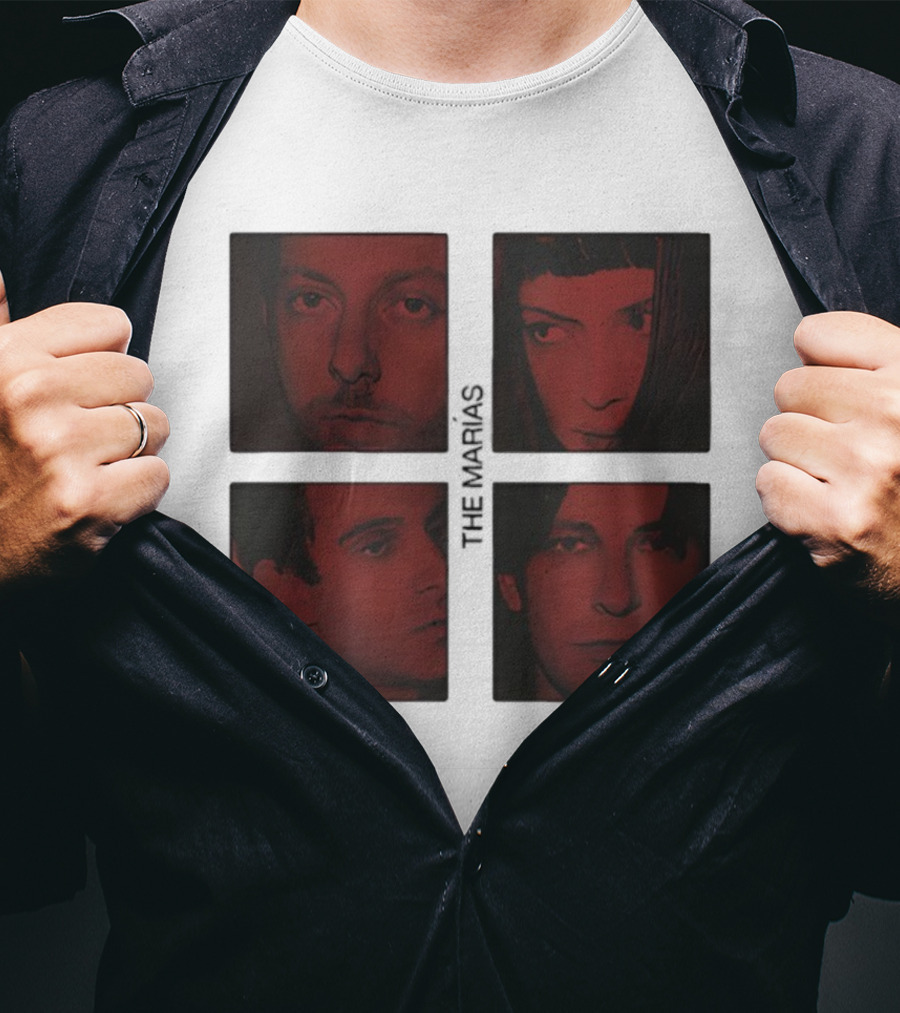 The Marías Band Tour 2025 Red Tone Portraits T-Shirt