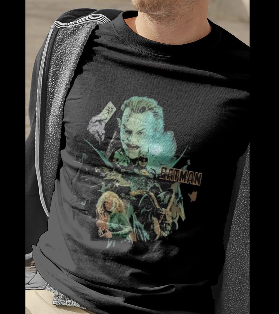 Batman Joker Dance With The Devil Playing Card Vintage Style T-Shirt