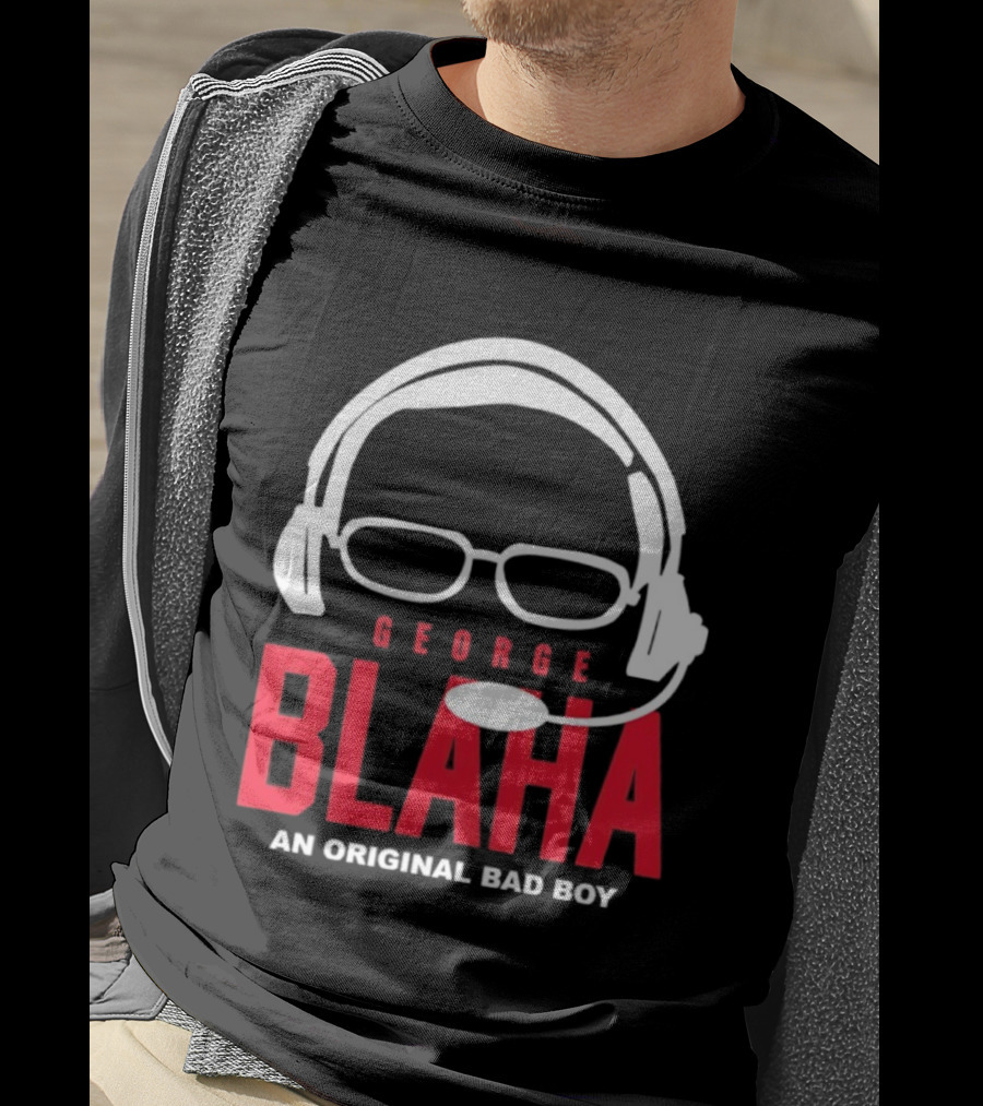 George Blaha Headset Glasses An Original Bad Boy Sports Writer T-Shirt