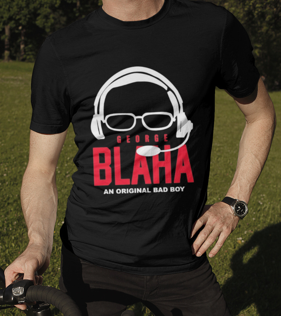 George Blaha Headset Glasses An Original Bad Boy Sports Writer T-Shirt