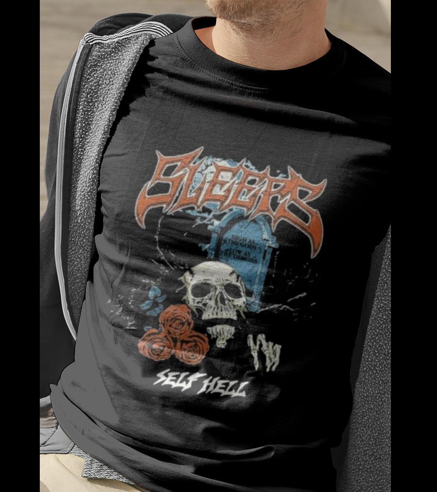 While She Sleeps Graveyard Skull High As The Gods Sell Hell T-Shirt