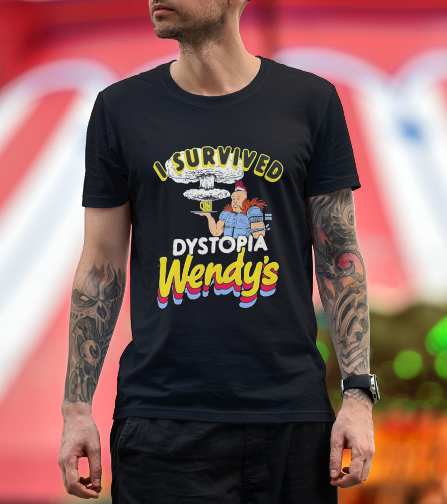 I Survived Dystopia Wendy’s Post-Apocalyptic Character Explosion T-Shirt