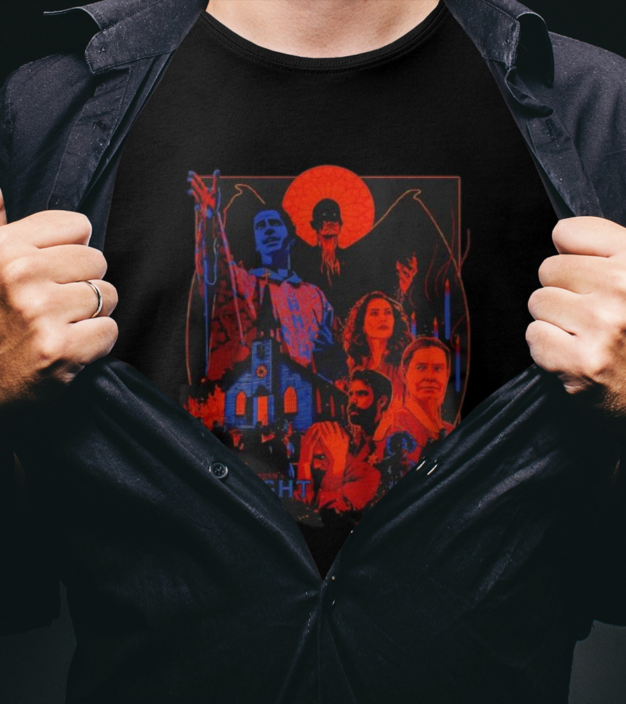Mike Flanagan's Midnight Mass Characters And Church Horror Series T-Shirt