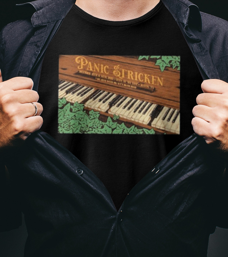 Panic Stricken December 12-14 2025 Austin TX Piano With Green Vines T-Shirt