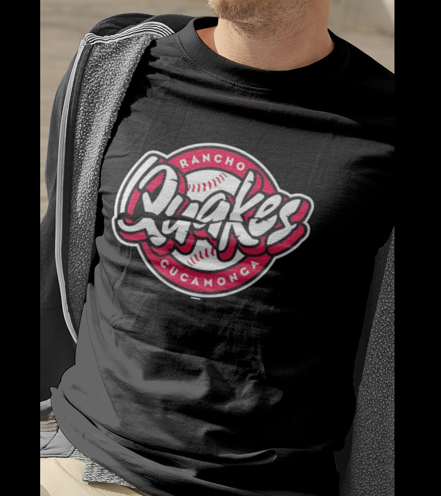 Rancho Cucamonga Quakes Baseball Team Quakes Logo T-Shirt