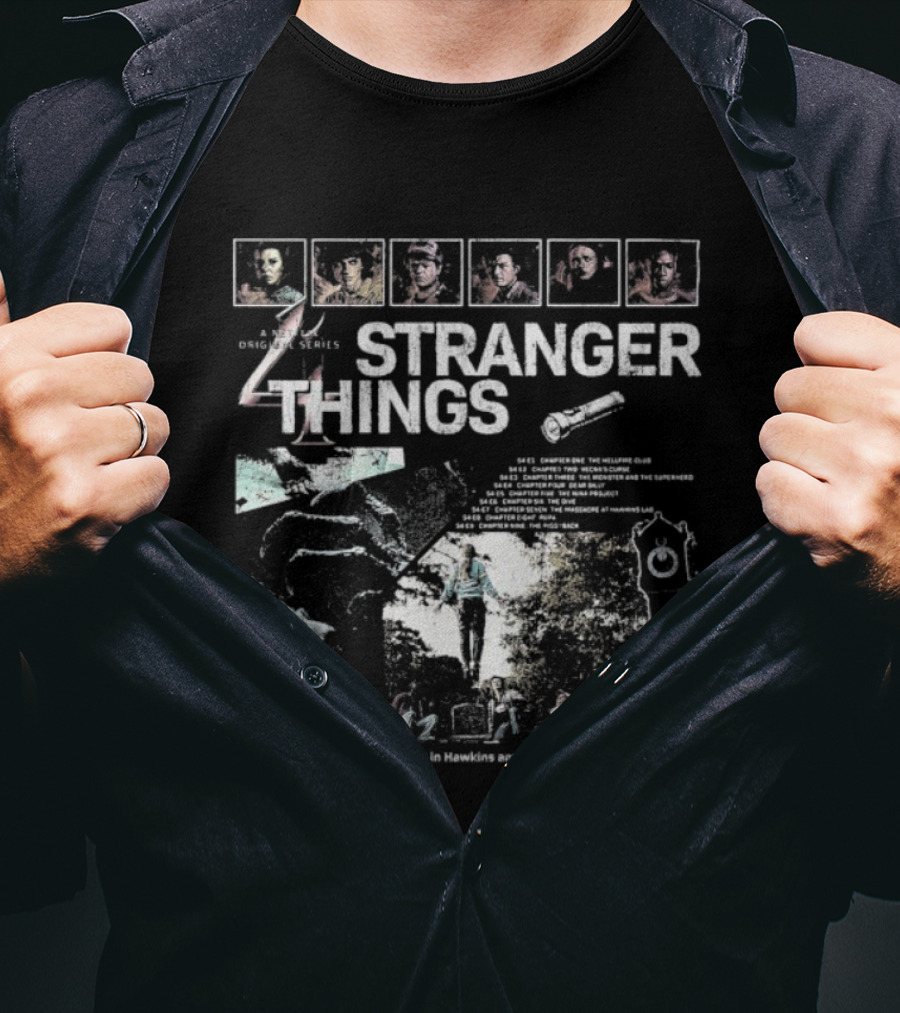 Stranger Things Season 4 We’re Not In Hawkins Anymore Adventure In Russia With Hopper And The Gang T-Shirt
