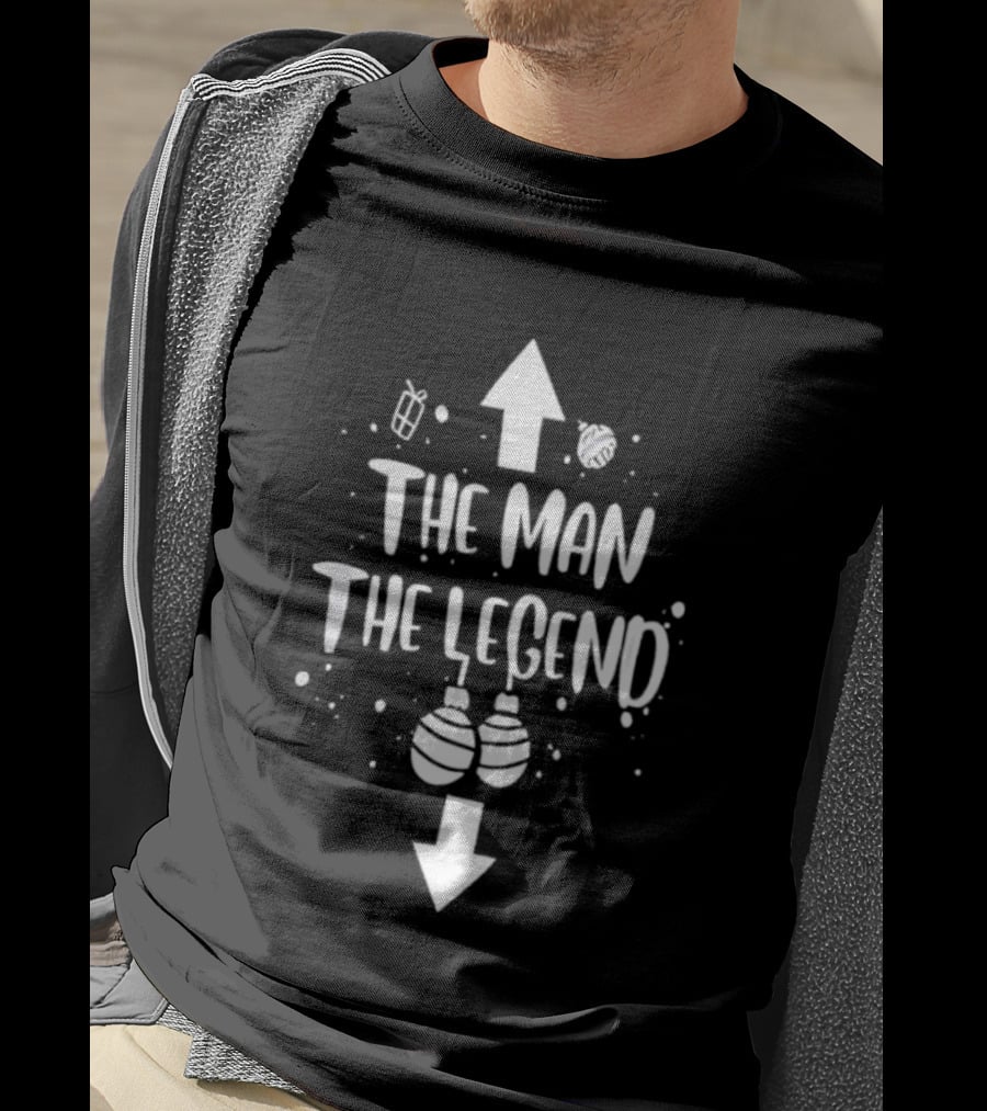 The Man The Legend Christmas Arrows Holiday Theme T-Shirt