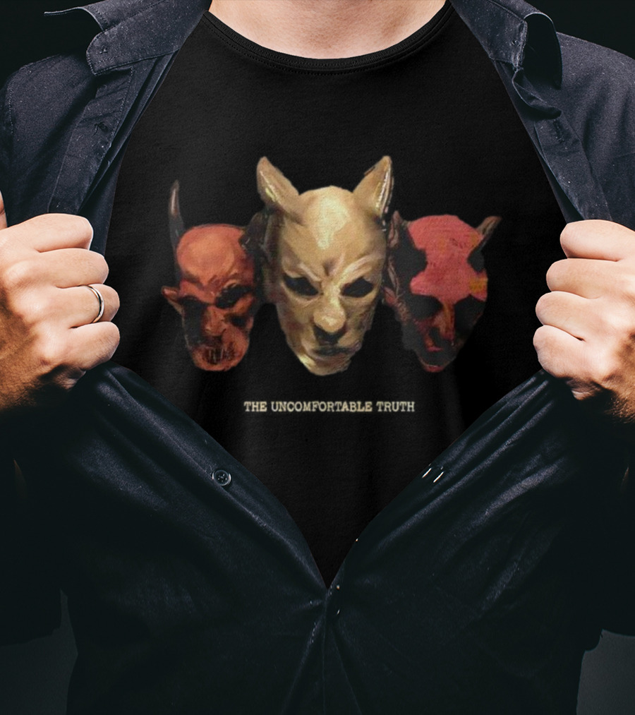The Uncomfortable Truth Ransom Williams Demon Mask Trio T-Shirt
