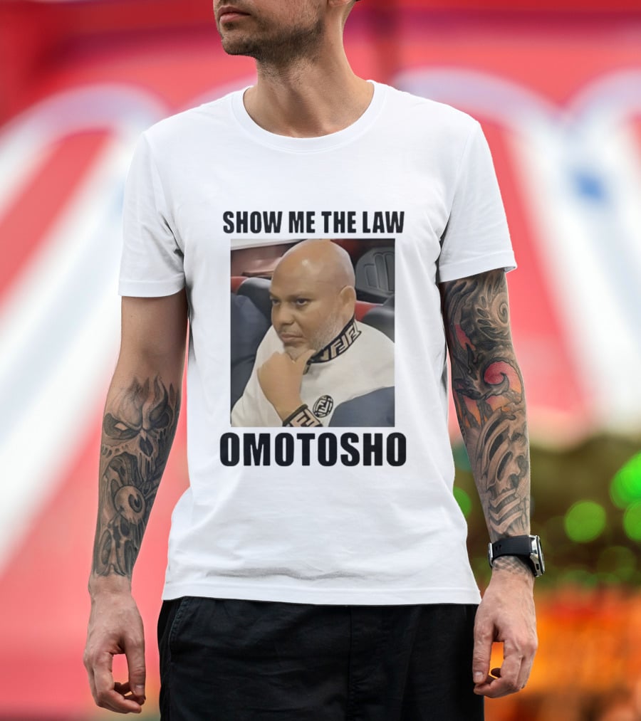2025 Show Me The Law Omotosho Meme Bald Man Thinking T-Shirt