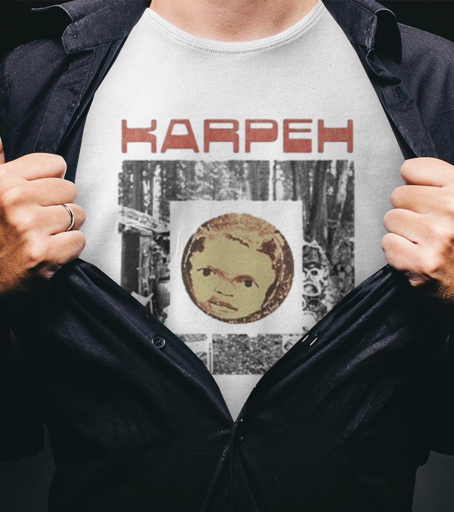 Karpeh Face Forest Scene Cautious Clay T-Shirt