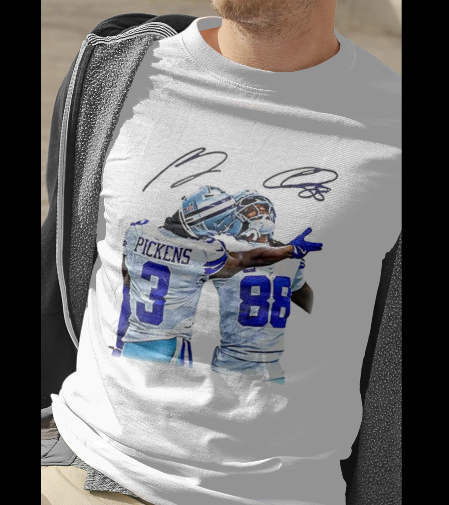 CeeDee Lamb George Pickens Dallas Cowboys We Dem Boyz Signature Football Duo T-Shirt