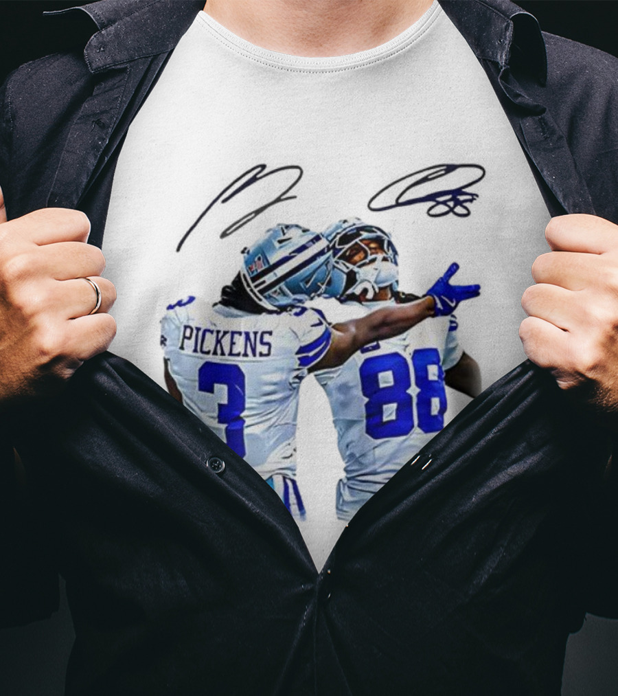 CeeDee Lamb George Pickens Dallas Cowboys We Dem Boyz Signature Football Duo T-Shirt