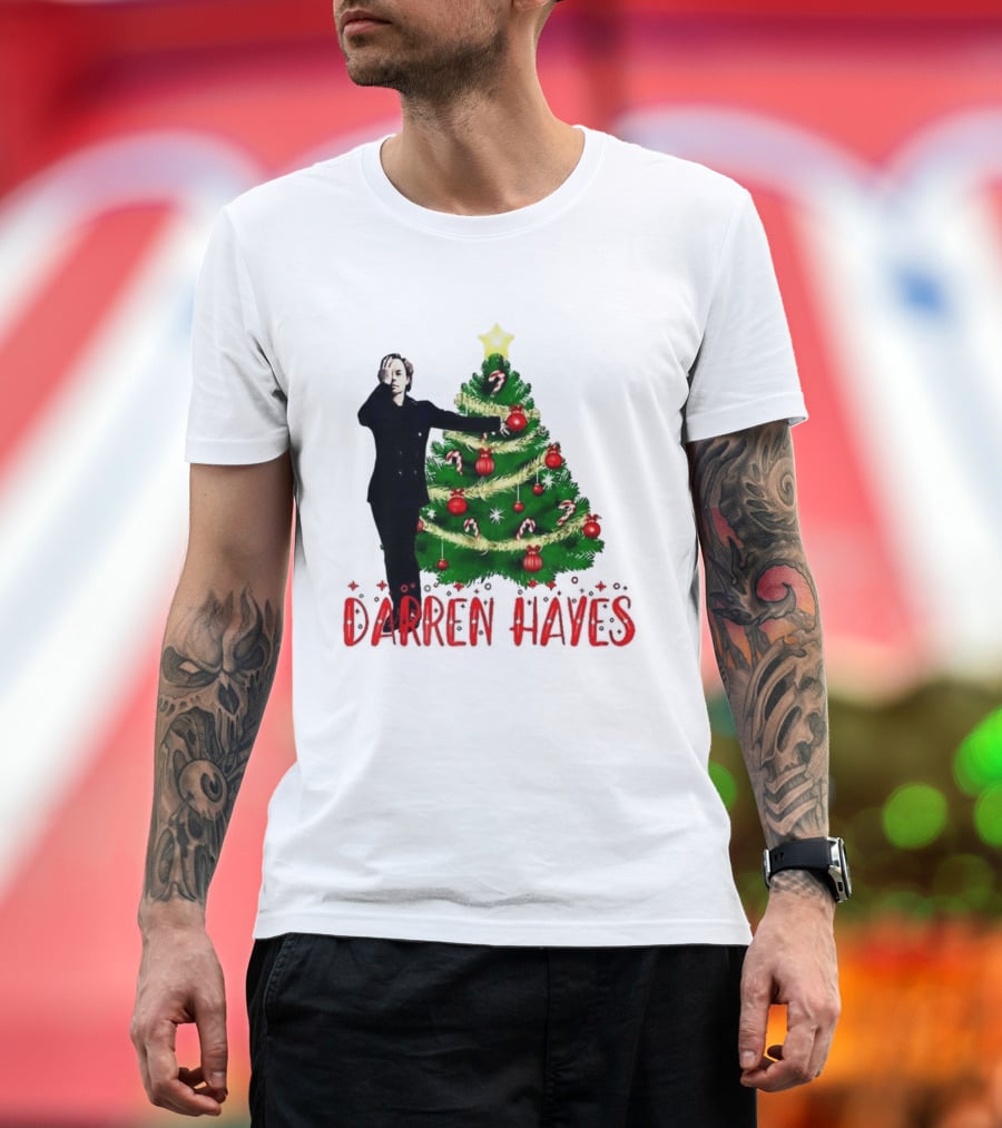 Darren Hayes Christmas Tree Candy Cane Star Holiday T-Shirt
