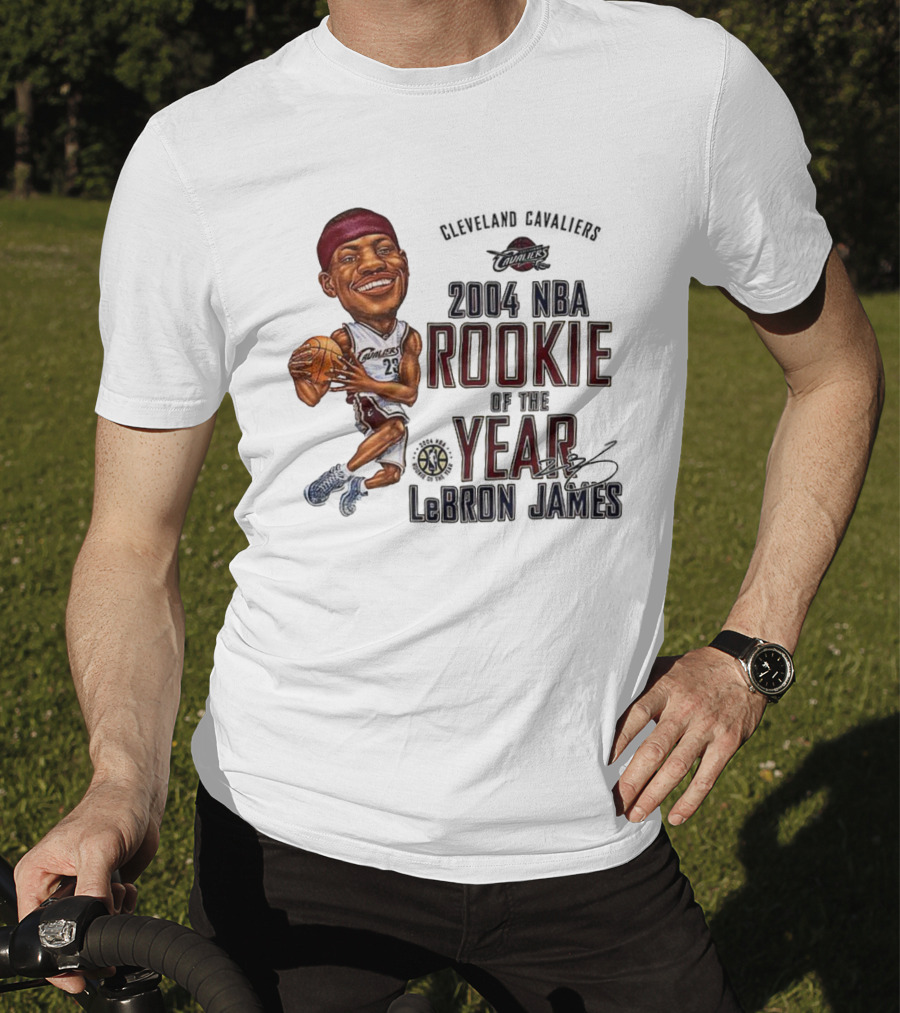 LeBron James 2004 NBA Rookie Of The Year Cleveland Cavaliers 23 Signature T-Shirt