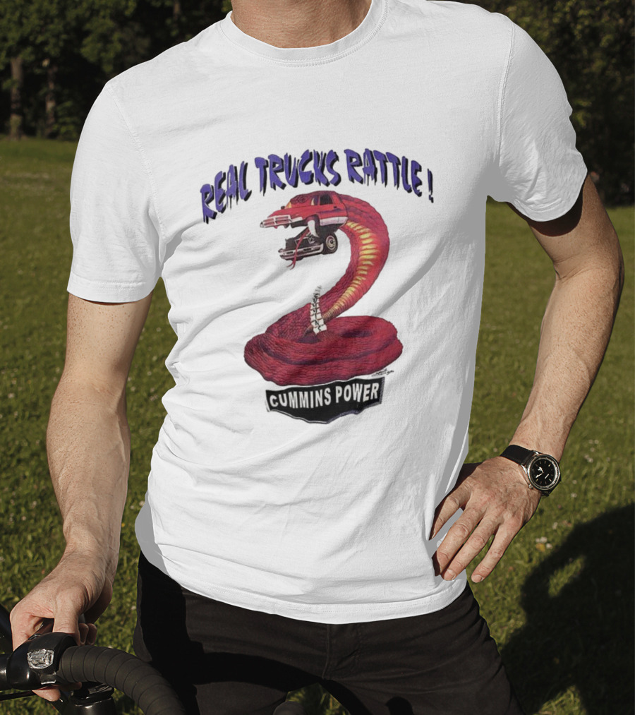 Real Trucks Rattle Cummins Power Snake Engine T-Shirt