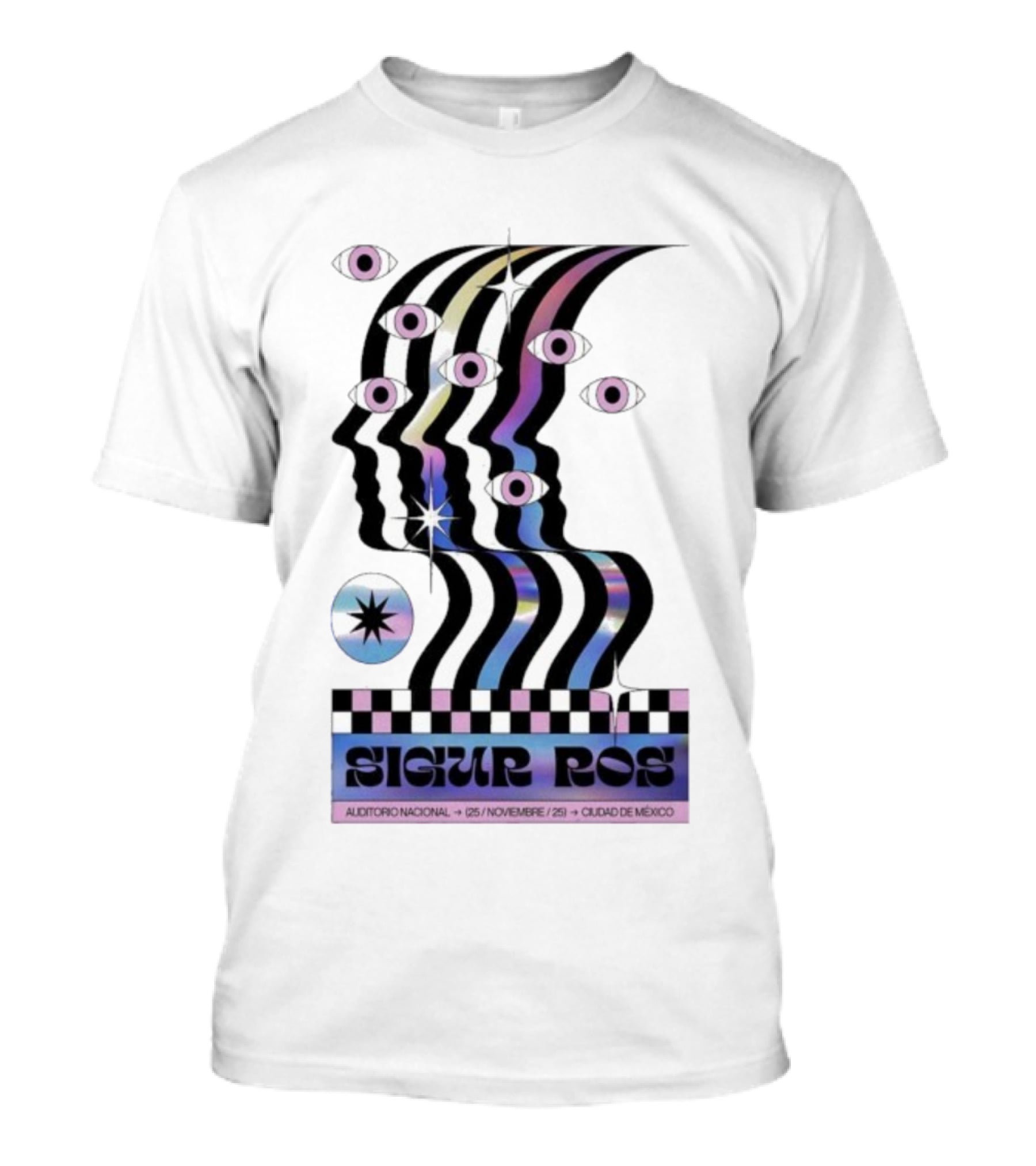 Sigur Ros Auditorio Nacional Mexico November 25 2025 Retro Psychedelic Concert Art T-Shirt