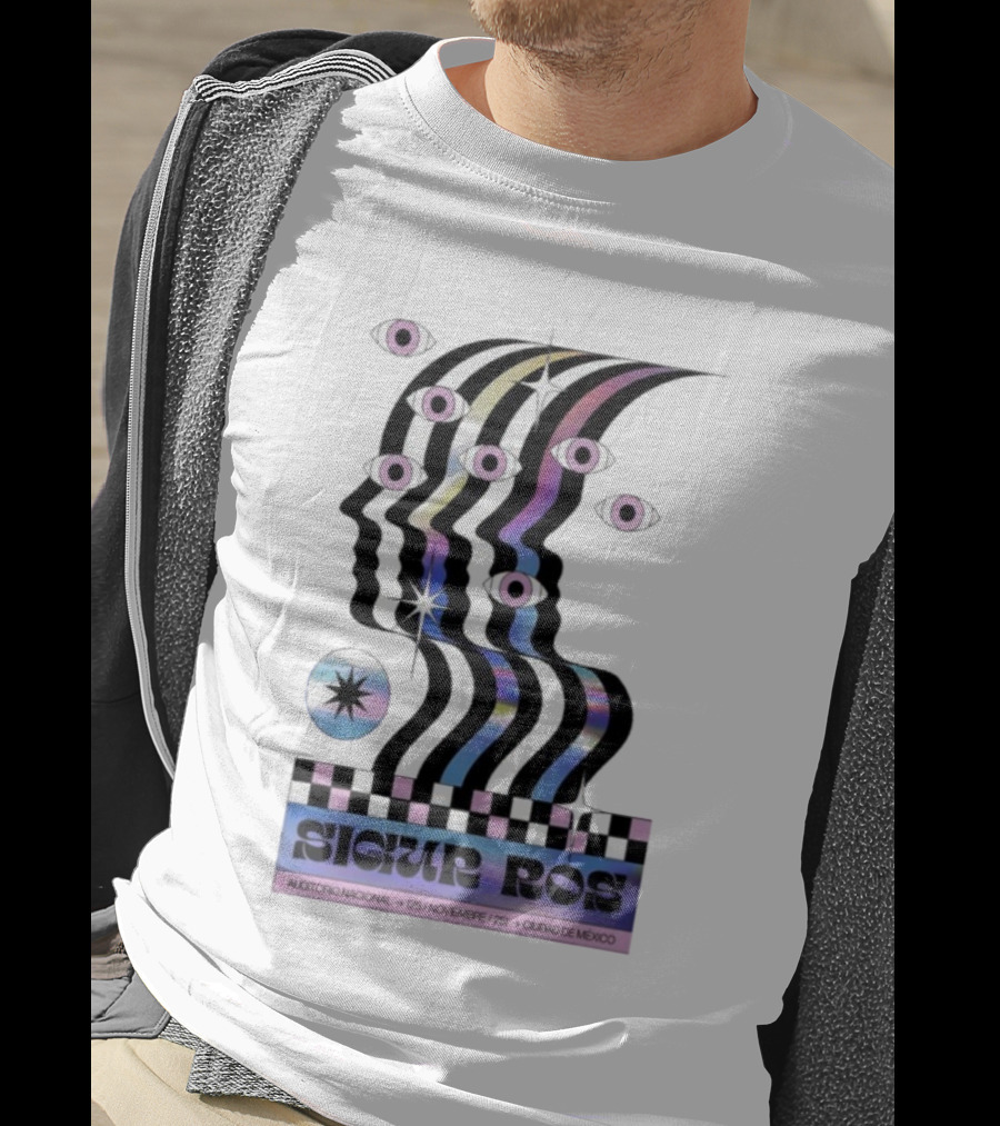 Sigur Ros Auditorio Nacional Mexico November 25 2025 Retro Psychedelic Concert Art T-Shirt