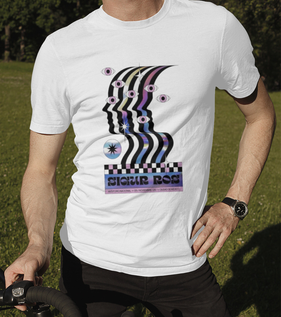 Sigur Ros Auditorio Nacional Mexico November 25 2025 Retro Psychedelic Concert Art T-Shirt