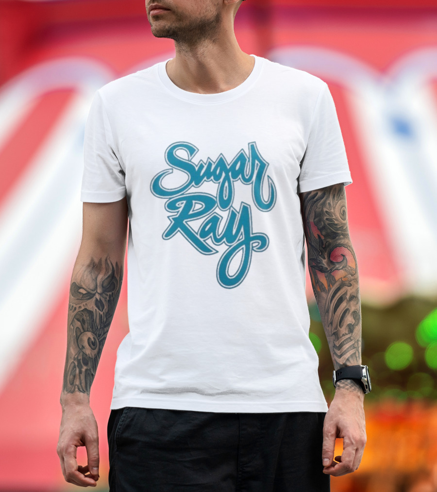 Sugar Ray Retro Blue Script Emblem T-Shirt