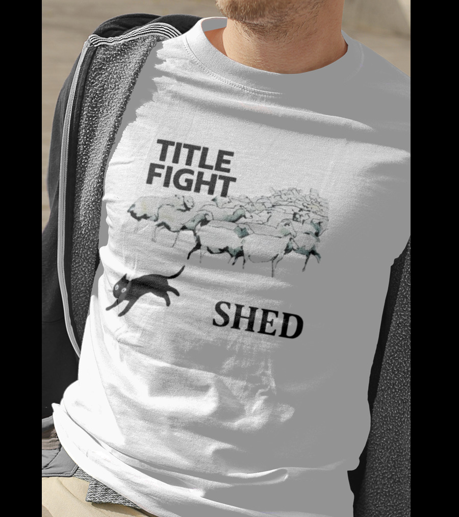 Title Fight Shed Sheep And Cat Imagery T-Shirt