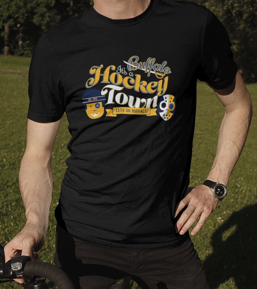Buffalo Hockey Town Let's Go Buffalo Est. 1970 T-Shirt